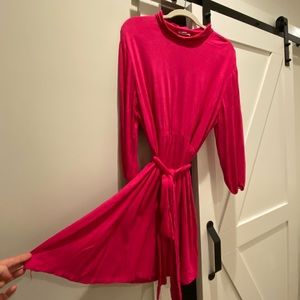 Bar III - Size XL - Deep Pink 3/4 sleeve mid-thigh Dress - Worn once